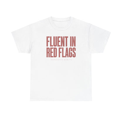 ‘Bilingual’ Tee - Pink & White