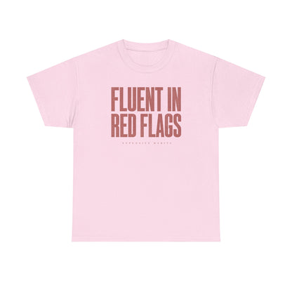 ‘Bilingual’ Tee - Pink & White